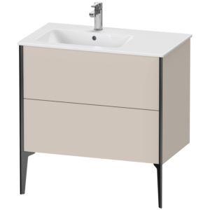 Duravit XViu vanity unit XV44860B291 81x48x59.4cm, 2 pull-outs, basin left, matt black, matt taupe