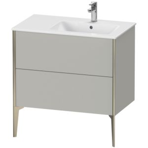 Duravit XViu vanity unit XV44870B107 81x48x59.4cm, 2 pull-outs, basin on the right, matt champagne, matt concrete gray