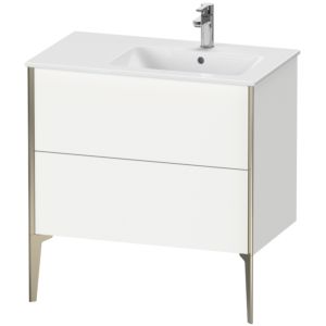 Duravit XViu Waschtisch-Unterschrank XV44870B118 81x48x59,4cm, 2 Auszüge, Becken rechts, champagner matt, weiß matt