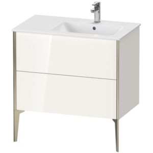 Duravit XViu vanity unit XV44870B122 81x48x59.4cm, 2 pull-outs, basin on the right, matt champagne, high-gloss white
