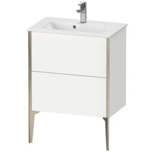 Duravit XViu vanity unit XV44880B118 61 x 59.4 x 39 cm, matt white, 2 pull-outs, standing, matt champagne