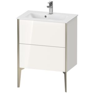 Duravit XViu Waschtisch-Unterschrank XV44880B122 61 x 59,4 x 39 cm, weiß hochglanz, 2 Auszüge, stehend, champagner matt