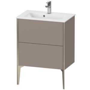 XViu Duravit vasque XV44880B143 61 x 59,4 x 39 cm, basalte mat, 2 coulissants, debout, champagne mat