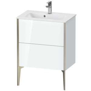 XViu Duravit vasque XV44880B185 61 x 59,4 x 39 cm, blanc , debout, champagne mat