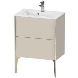XViu Duravit vasque XV44880B191 61 x 59,4 x 39 cm, taupe mat, 2 coulissants, debout, champagne mat