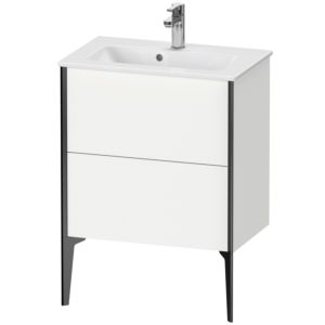 XViu Duravit vasque XV44880B218 61 x 59,4 x 39 cm, blanc , debout, noir mat