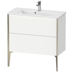 Duravit XViu vanity unit XV44890B118 81 x 59.4 x 39 cm, matt white, 2 pull-outs, standing, matt champagne