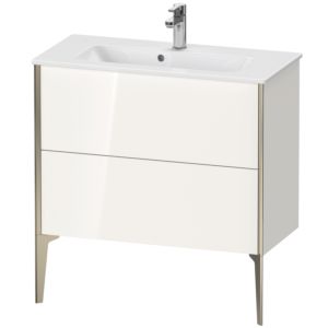 XViu Duravit vasque XV44890B122 81 x 59,4 x 39 cm, blanc , debout, champagne mat