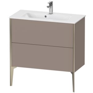 Duravit XViu vanity unit XV44890B143 81 x 59.4 x 39 cm, basalt matt, 2 pull-outs, standing, champagne matt