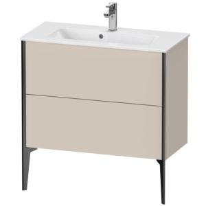 Duravit XViu vanity unit XV44890B291 81 x 59.4 x 39 cm, matt taupe, 2 pull-outs, standing, matt black