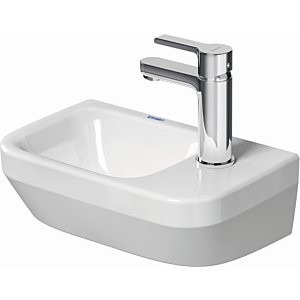 Duravit No. 1 Handwaschbecken 07453600412 36x22cm, Hahnloch rechts, ohne Überlauf, mit Hahnlochbank, weiß