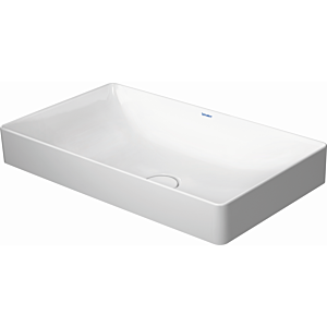 Duravit DuraSquare Aufsatzwaschtisch 23556000001 weiss wondergliss, ohne Hahnloch, geschliffen
