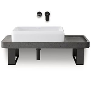 Duravit Wave Unterputz-Waschtischarmatur, Fertigmontageset WA1070004046 Ausladung 202mm, schwarz matt