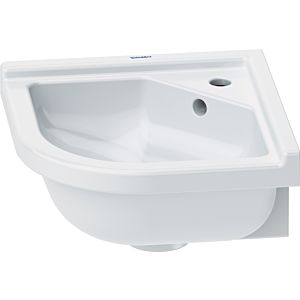 Duravit Starck 3 Eckhandwaschbecken 07524400001 43 x 38 cm, weiss, WonderGliss, mit Überlauf