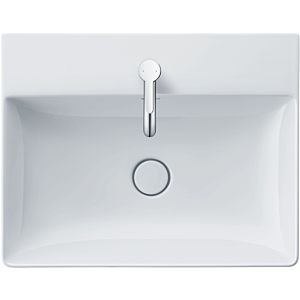 Duravit DuraSquare Waschtisch 23536000411 weiss wondergliss, 60x47cm, mit Hahnloch