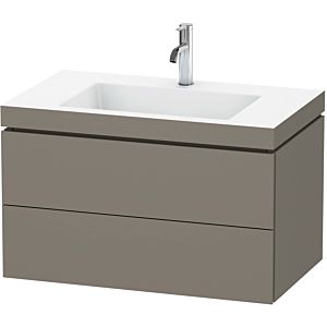 Duravit L-Cube vanity unit LC6927O9090 80 x 48 cm, 2000 tap hole, flannel gray silk matt, 2 drawers