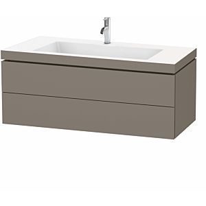 Duravit L-Cube vanity unit LC6929O9090 120 x 48 cm, 2000 tap hole, flannel gray silk matt, 2 drawers