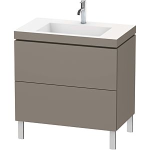 L-Cube Duravit vasque LC6937O9090 80 x 48 cm, trou pour robinetterie match2, flanelle gris soie mat, 2 2000
