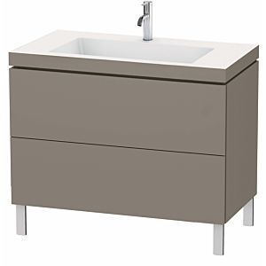 Duravit L-Cube vanity unit LC6938O9090 100 x 48 cm, match2 tap hole, flannel gray silk matt, 2 2000