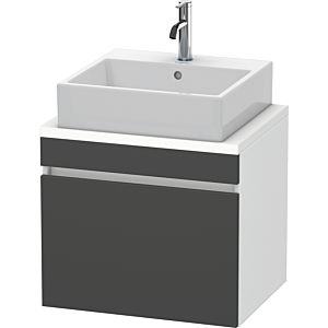 Duravit DuraStyle vasque match0 DS530004918 60 x 47,8 cm, graphite mat / blanc mat, pour console, coulissant 2000