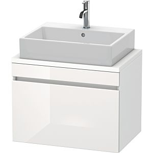 Duravit DuraStyle vanity unit DS530102218 70 x 47.8 cm, white high gloss / white matt, for console, 2000 pull-out