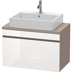 Duravit DuraStyle vanity unit DS530202243 80 x 47.8 cm, white high gloss / basalt matt, for console, 2000 pull-out