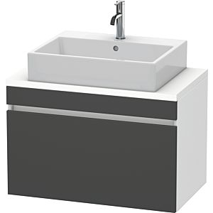 Duravit DuraStyle vasque match0 DS530204918 80 x 47,8 cm, graphite mat / blanc mat, pour console, coulissant 2000