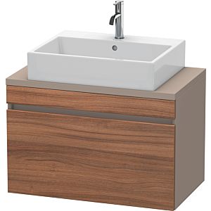 Duravit DuraStyle vasque match0 DS530207943 80 x 47,8 cm, noyer naturel / basalte mat, pour console, coulissant 2000