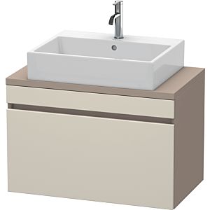 Duravit DuraStyle vasque DS530209143 80 x 47,8 cm, taupe / basalte mat, pour console, coulissant 2000