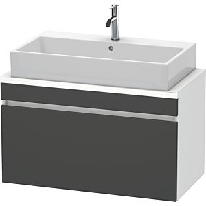 Duravit DuraStyle vasque match0 DS530304918 90 x 47,8 cm, graphite mat / blanc mat, pour console, coulissant 2000