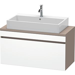 Duravit DuraStyle vasque DS530401843 100 x 47,8 cm, blanc mat / basalte mat, pour console, coulissant 2000