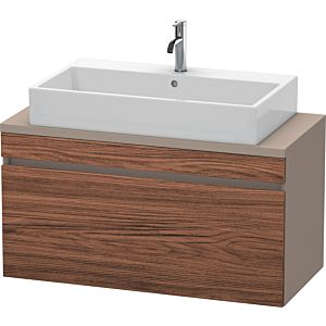 Duravit DuraStyle vasque match0 DS530402143 100 x 47,8 cm, noyer foncé / basalte mat, pour console, coulissant 2000