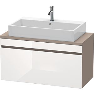 Duravit DuraStyle vanity unit DS530402243 100 x 47.8 cm, white high gloss / basalt matt, for console, 2000 pull-out