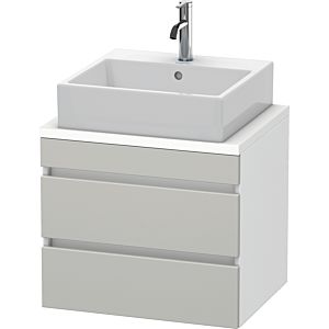 Duravit DuraStyle vasque DS530500718 60 x 47,8 cm, gris béton / blanc mat, pour console, 2 tiroirs
