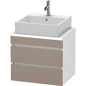 Duravit DuraStyle Waschtisch-Unterschrank DS530504318 60 x 47,8 cm, basalt matt/weiß matt, für Konsole, 2 Schubkästen