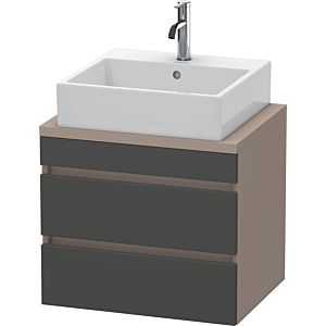 Duravit DuraStyle vanity unit DS530504943 60 x 47.8 cm, matt graphite / matt basalt, for console, 2 drawers
