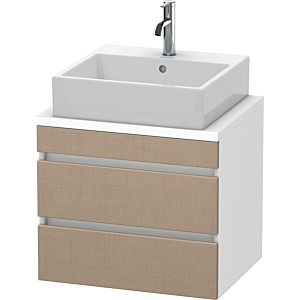 Duravit DuraStyle Waschtisch-Unterschrank DS530507518 60 x 47,8 cm, leinen/weiß matt, für Konsole, 2 Schubkästen