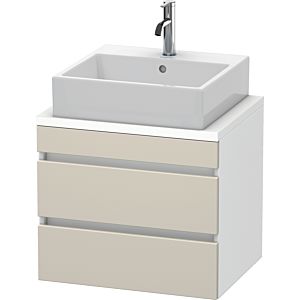 Duravit DuraStyle vasque DS530509118 60 x 47,8 cm, taupe / blanc mat, pour console, 2 tiroirs