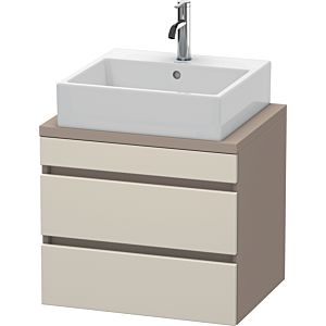 Duravit DuraStyle vasque DS530509143 60 x 47,8 cm, taupe / basalte mat, pour console, 2 tiroirs