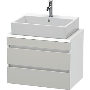 Duravit DuraStyle vasque DS530600718 70 x 47,8 cm, gris béton / blanc mat, pour console, 2 tiroirs