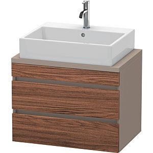 Duravit DuraStyle vasque DS530602143 70 x 47,8 cm, noyer foncé / basalte mat, pour console, 2 tiroirs