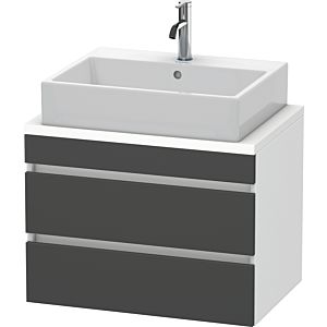 Duravit DuraStyle vanity unit DS530604918 70 x 47.8 cm, matt graphite / matt white, for console, 2 drawers