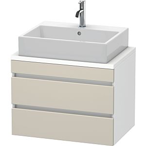 Duravit DuraStyle Waschtisch-Unterschrank DS530609118 70 x 47,8 cm, taupe/weiß matt, für Konsole, 2 Schubkästen