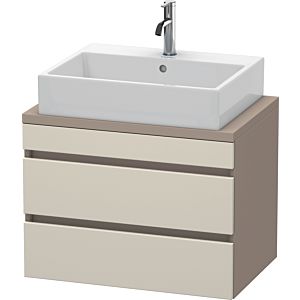 Duravit DuraStyle vasque DS530609143 70 x 47,8 cm, taupe / basalte mat, pour console, 2 tiroirs