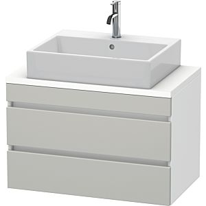 Duravit DuraStyle Waschtisch-Unterschrank DS530700718 80 x 47,8 cm, betongrau/weiß matt, für Konsole, 2 Schubkästen