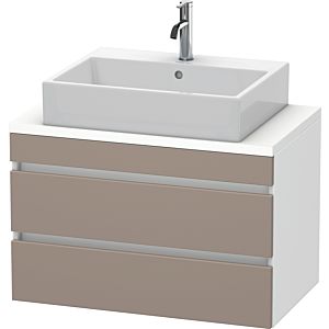 Duravit DuraStyle vanity unit DS530704318 80 x 47.8 cm, basalt matt / white matt, for console, 2 drawers