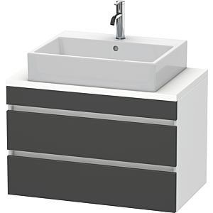 Duravit DuraStyle vasque DS530704918 80 x 47,8 cm, graphite mat / blanc mat, pour console, 2 tiroirs