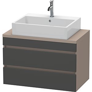 Duravit DuraStyle vasque DS530704943 80 x 47,8 cm, graphite mat / basalte mat, pour console, 2 tiroirs