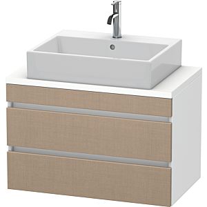 Duravit DuraStyle Waschtisch-Unterschrank DS530707518 80 x 47,8 cm, leinen/weiß matt, für Konsole, 2 Schubkästen