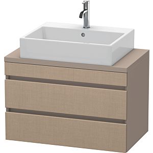 Duravit DuraStyle vanity unit DS530707543 80 x 47.8 cm, linen / matt basalt, for console, 2 drawers